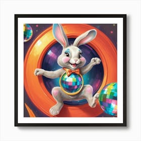 Disco Bunny 2 Art Print