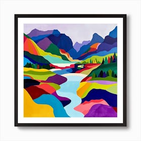 Colourful Abstract Berchtesgaden National Park Germany 7 Art Print