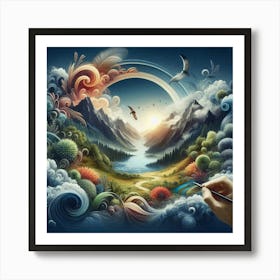 Modernized Landscapes For A Fresh Look Art Print