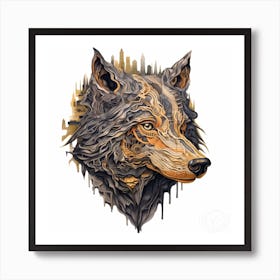 Wolf Head 3 Art Print