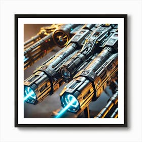 A Close Up View Of The Dual Mode Plasma Cannons On Art Print