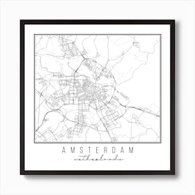 Amsterdam Netherlands Street Map Art Print