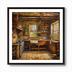 Rustic Kitchen Art Print