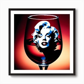 Marilyn Monroe Wine Glass Art Print