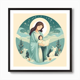 Jesus And Baby Art Print