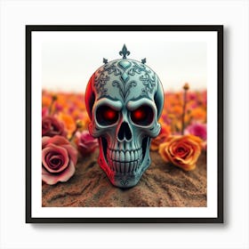 Day Of The Dead Skull 7 Art Print