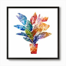 Polygonal Plant Art Print