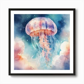 Jellyfish In The Sky Art Print