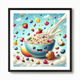 Cartoon Oats Art Print