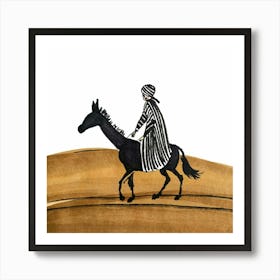 Donkey Rider Art Print