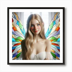 Stained Glass Angel 1 Art Print