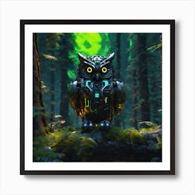 Owl In The Forest 79 Art Print