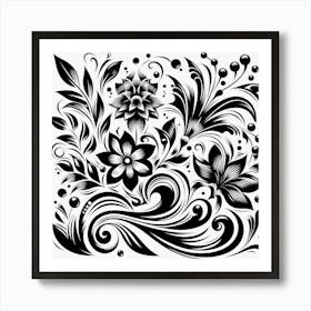 Black and White Abstract Art 257 Art Print