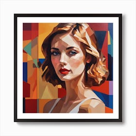 Abstract Portrait Of A Woman Art Print