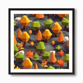 Low Poly Forest Art Print