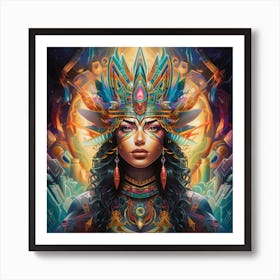 Psychedelic Woman. Psychedelic Egyptian Goddess Art Print