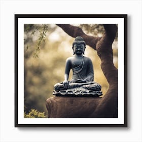 Buddha Statue 1 Art Print