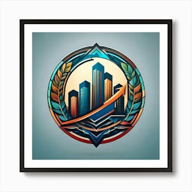 Firefly Modern Finance Logo Representing Wealth And Growth 54508 Art Print