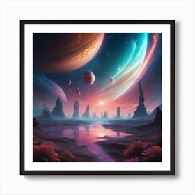 Planets In Space Art Print