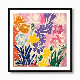 Flowers Painting Matisse Style 4 Art Print