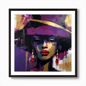 Woman In A Hat 21 Art Print