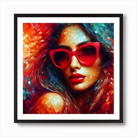 Woman With Colorful Dreams Art Print