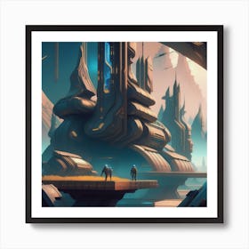 Futuristic Cityscape Art Print