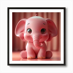 Pink Elephant 1 Art Print