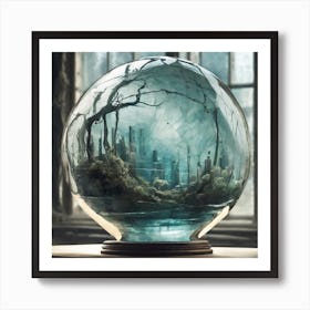 City In A Glass Art Print