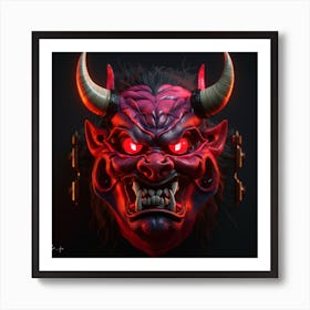 Japanese Demon Mask 1 Art Print