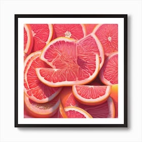Pink Grapefruit Art Print (3) Art Print