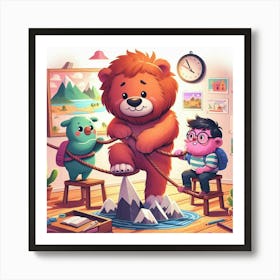 Bear In The Classroom Art Print