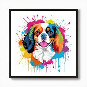 Graffiti King Charles Cavalier 2 Art Print