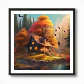 house In The Forest Art Print