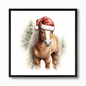 Santa Hat Pony 1 Poster