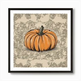 Pumpkin In A Frame Poster