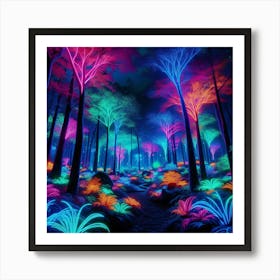 Neon Forest Art Print