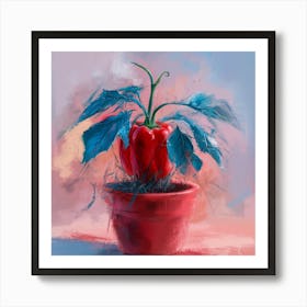 Red Pepper In A Pot 1 Art Print