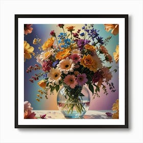 Flowers In A Vase 3 Art Print