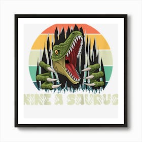 Kids Nine Year Old Tyrannosaurus Dinosaur Kids 9th Birthday Art Print