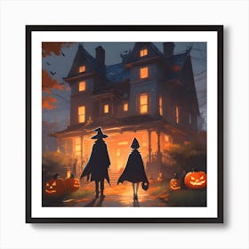 Halloween House Art Print