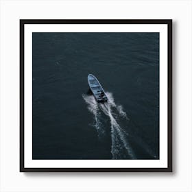 Speed Boat In The Water Poster