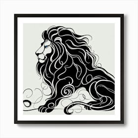 Ink Lion 1 Art Print