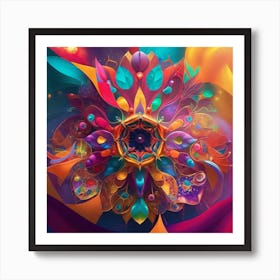 Psychedelic Mandala Art Print