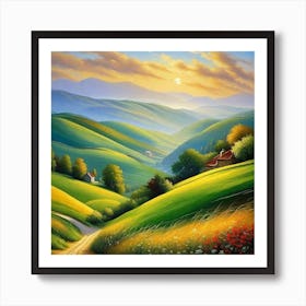 Landscape Painting 118 Art Print