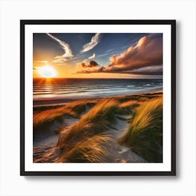 Sunset On The Beach 1058 Art Print