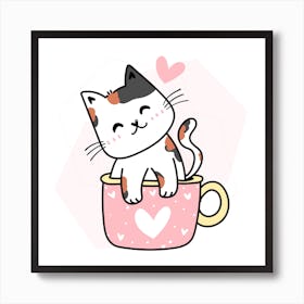 Happiest Cat Art Print