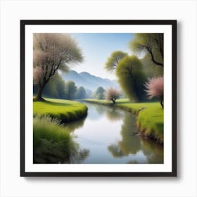 Blossoming Trees Art Print