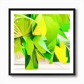 Green Palms Art Print