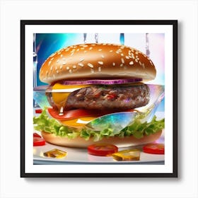 Burger In A Glass 2 Art Print